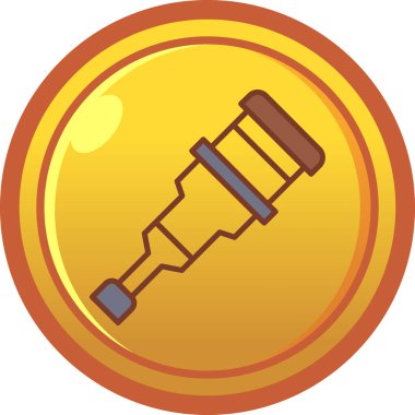 bir altın madalyanın karalama vektörü çizimi