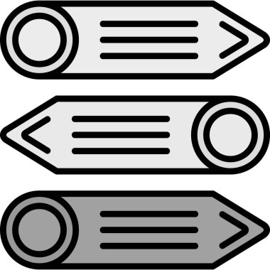 Ok ok yönü simgesi doldurulmuş - taslak biçimi