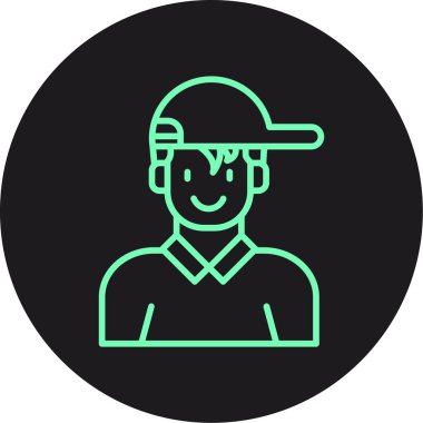 Sırt çantalı bir adamın vektör çizimi