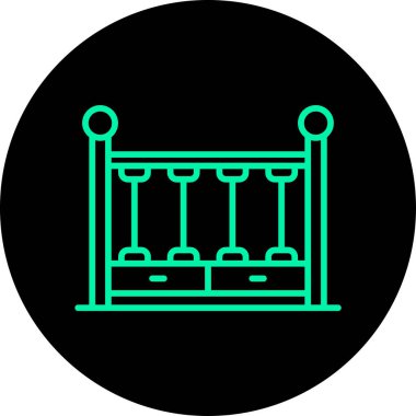 Benzersiz salıncak vektör çizgisi simgesi