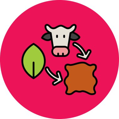 inek simgesi, vektör illüstrasyonu