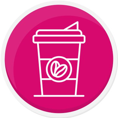 kahve fincanı simgesi, vektör illüstrasyonu