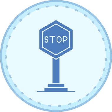 Moda Biçimli Ayırılmış Arkaplanda Simgeyi Durdur