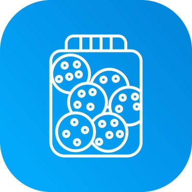 İki toplu mavi ve beyaz bir dairenin çizimi