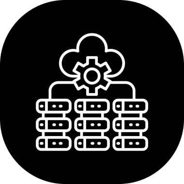 bulut depolama vektörü simgesi