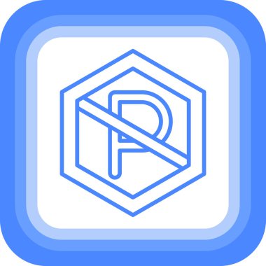 Düz bir harfin vektör simgesi