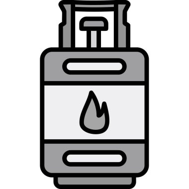 özet biçimi izole edilmiş vektör illüstrasyonunda gaz aydınlatma simgesi