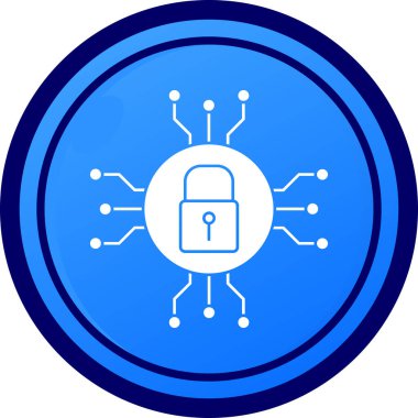 Güvenli. Web simgesi basit illüstrasyon