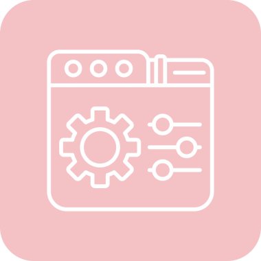 Web ayarı simgesi, vektör illüstrasyonu