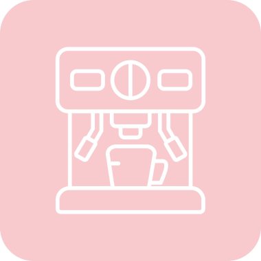 kahve makinesi ikon vektör illüstrasyonu