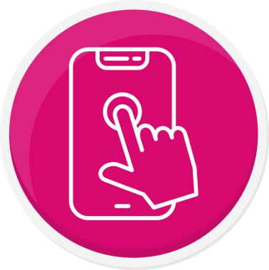 Akıllı telefon. Web simgesi basit illüstrasyon