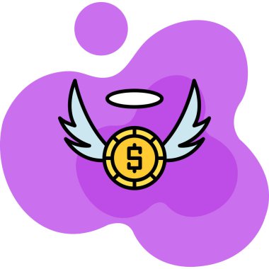 melek simgesi, vektör illüstrasyonu