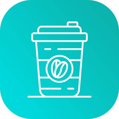 kahve simgesi, vektör illüstrasyonu