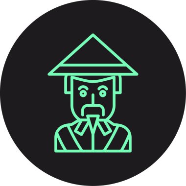 Çinli adamın vektör illüstrasyonu