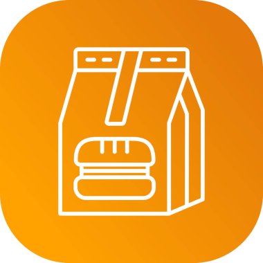 ekmek web simgesi, basit vektör illüstrasyonu