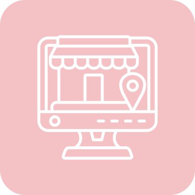 çevrimiçi alışveriş simgesi vektör illüstrasyonu