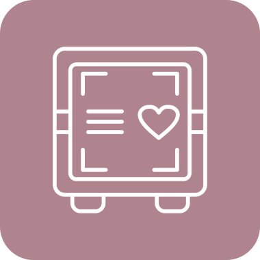 Aşk. Web simgesi basit illüstrasyon