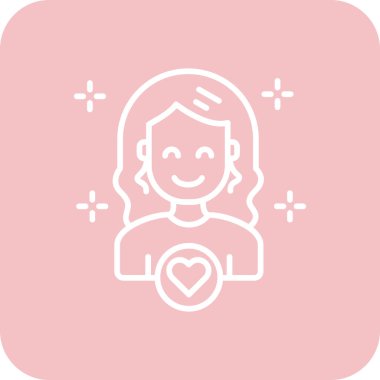 Moda tarzı izole edilmiş arka planda kadın kullanıcı simgesi