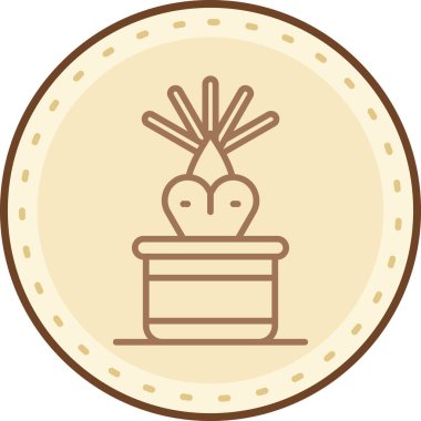 Kaktüs. Web simgesi basit illüstrasyon