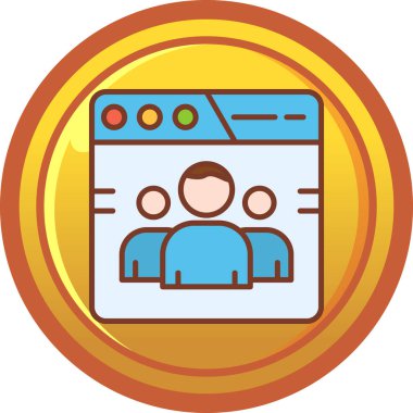 şebeke. Web simgesi basit illüstrasyon