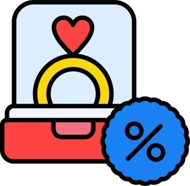 indirimli satış indirimi simgesi - taslak biçimi