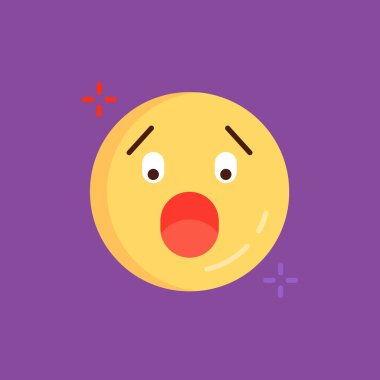 Yüz simgesi düz simge, emoji vektör illüstrasyon tasarımı ile emoticon emojisi