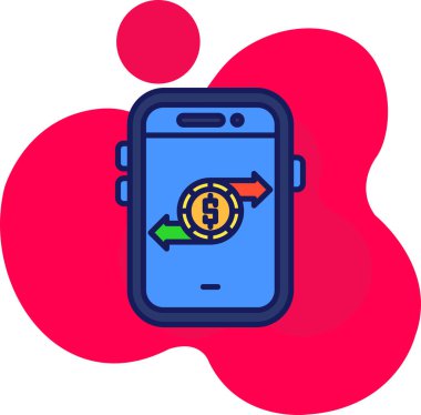 Akıllı telefon. Web simgesi basit illüstrasyon