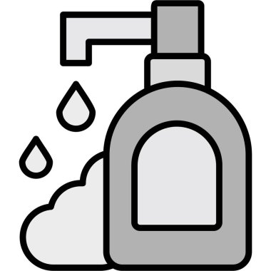 Duş. Web simgesi basit illüstrasyon