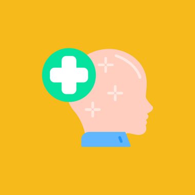 çapraz simgeli beyin, vektör illüstrasyonu