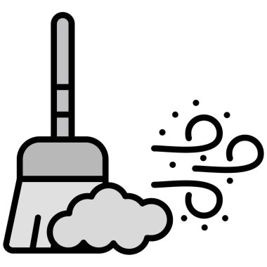 Hava kirliliği ikonu. Beyaz arkaplanda izole edilmiş web tasarımı için özet kirlilik vektör simgesi