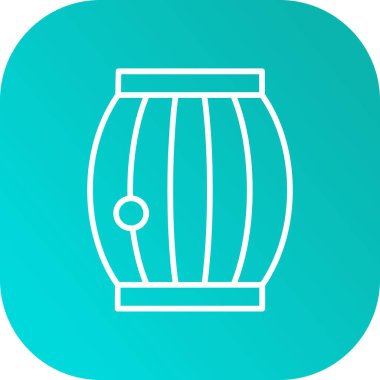 Taslak fıçı simgesi beyaz arkaplanda izole edildi. vektör