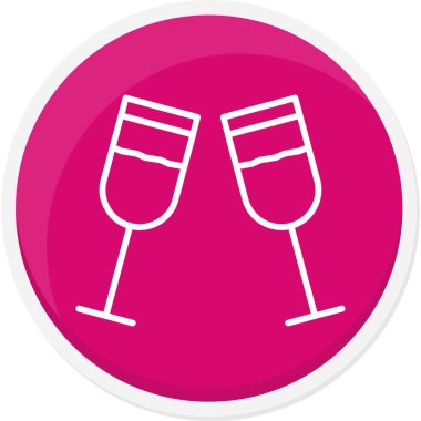 Yuvarlak şarap cam simgesi