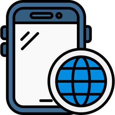 internet iletişim mobil simgesi