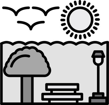 Bir ağaç simgesinin vektör illüstrasyonu