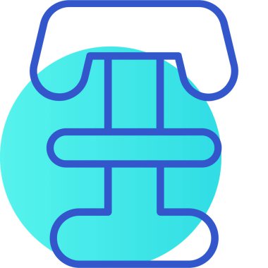 Haç şeklinde mavi bir haçın özet çizimi simgesi