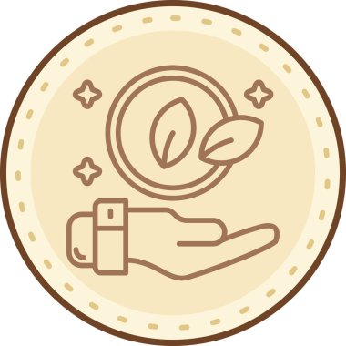 Bir bitki simgesinin vektör illüstrasyonu