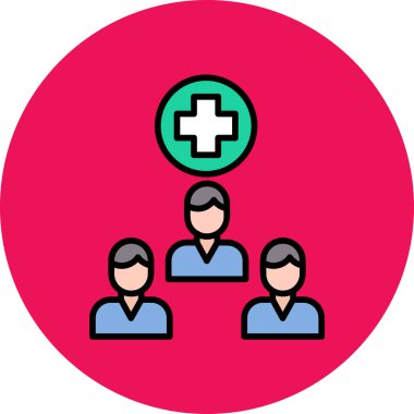 Doktor. Web simgesi basit illüstrasyon