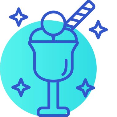 Kokteyl simgesi modern vektör illüstrasyonu