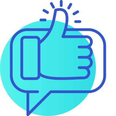 Simge vektör illüstrasyonunu Başparmaklar Yukarı