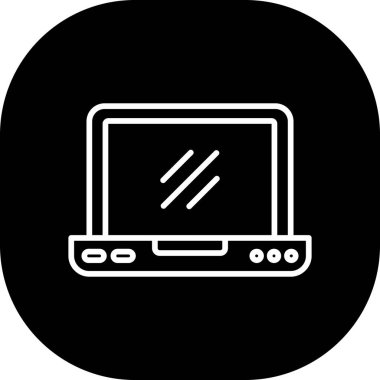 Dizüstü bilgisayar simgesi vektör çizimi