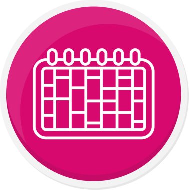 Takvim simgesinin vektör illüstrasyonu