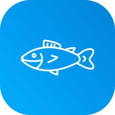 soyut arkaplanda balık simgesi izole edildi