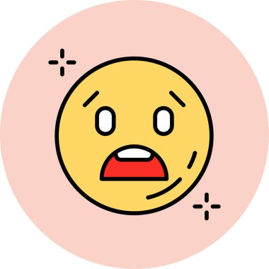 Emoji. Web simgesi vektör illüstrasyonu