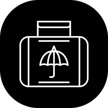 şemsiye simgesi vektör illüstrasyonu