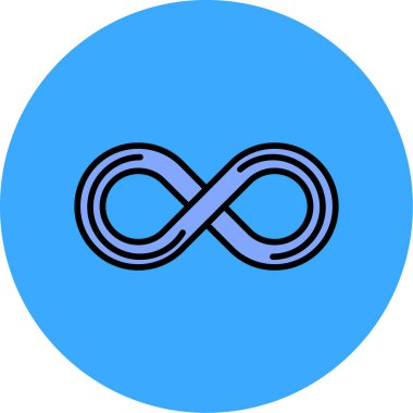 Bir mavi ve kırmızı simgenin vektör illüstrasyonu