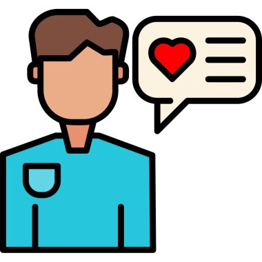 Kalp ikonu olan bir doktor.