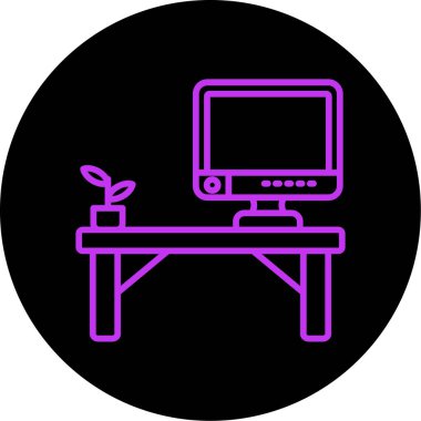 Dizüstü bilgisayar simgesi vektör çizimi