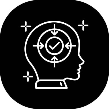 odak simgesi, vektör illüstrasyonu basit tasarım