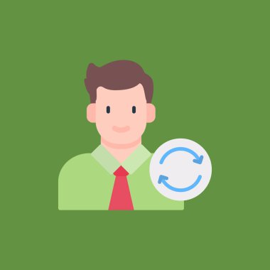 Vektör çizimi. düz stil işadamı.