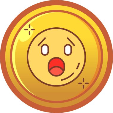 Emoji yüz ifadesi simgesi - ana hatlar biçiminde